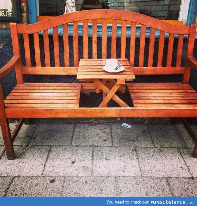 Benches in Sweden are very friend and couple friendly