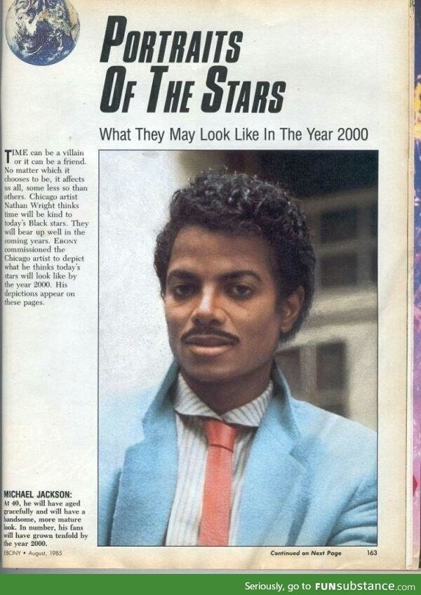 TIME predicted in 1985 how Michael Jackson might look like in the year 2000