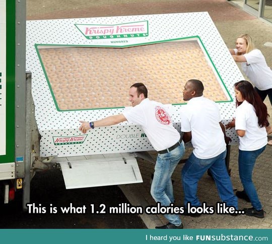 Giant box of krispy kreme