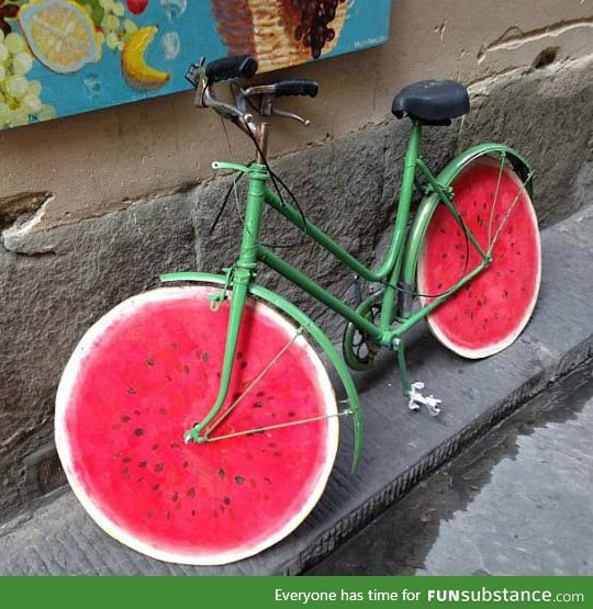 Watermelon bicycle