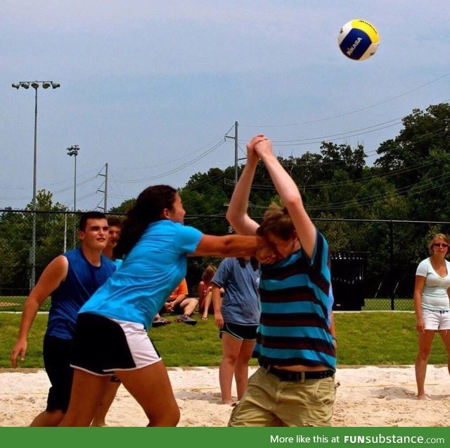 Volleyball game gone wrong