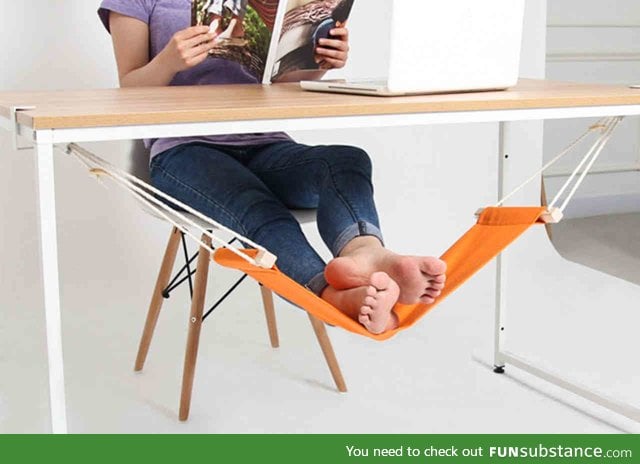 Now I need an under-the-desk foot hammock