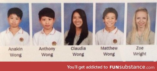 Four Wongs do make a Wright!