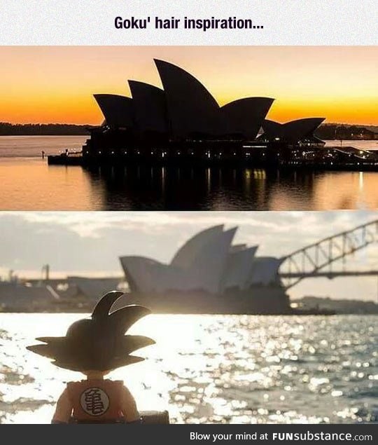 Goku's Sidney Opera House Hairstyle