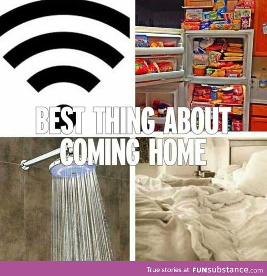 The satisfying things about coming home