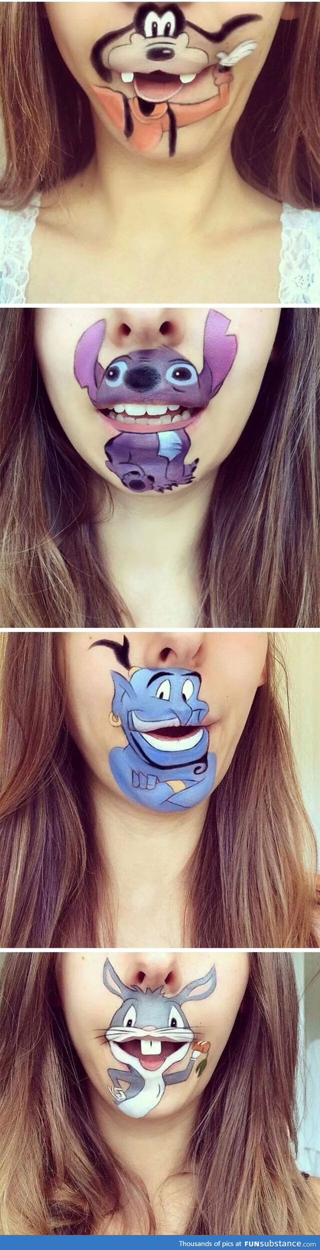 Creative lip painting