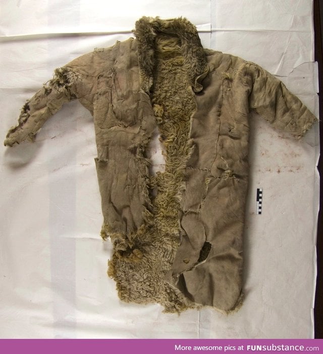 2,600 Year Old Fur-lined Leather Coat