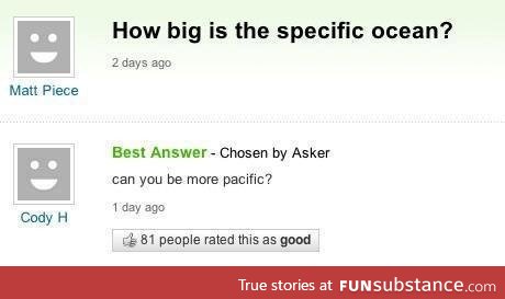 Oh joy, yahoo answers