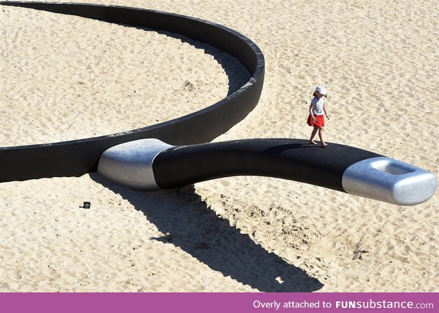 Frying pan beach sculpture, Sydney, Australia