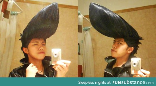 Hair gel level: Asian