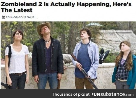 Zombieland 2 confirmed! A Halloween miracle!