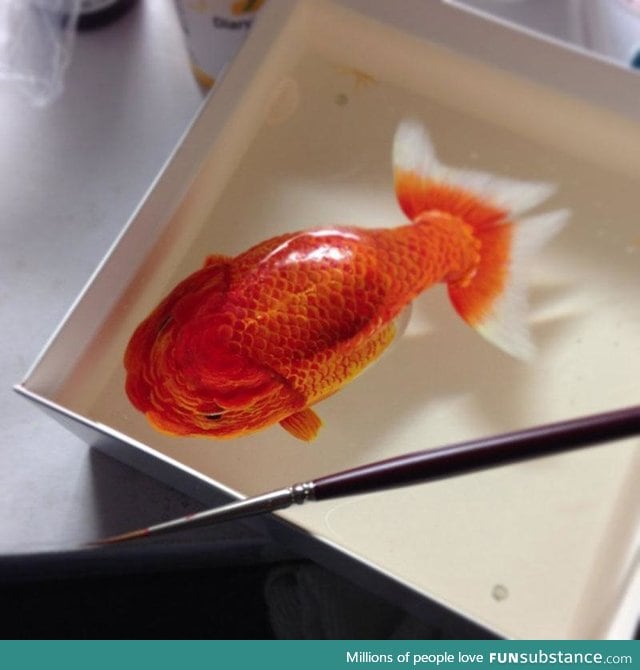 a 3d fish painting