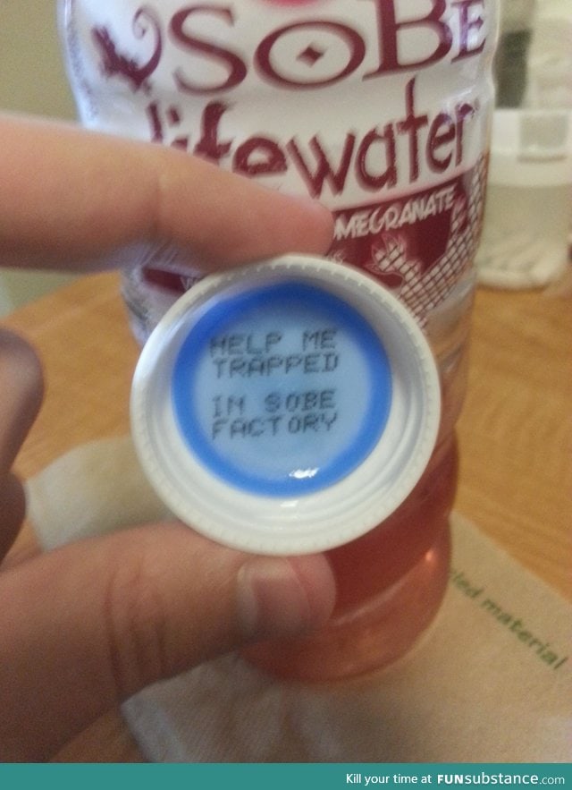 My Sobe water lid had a SOS