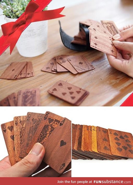 Wooden Deck of Cards