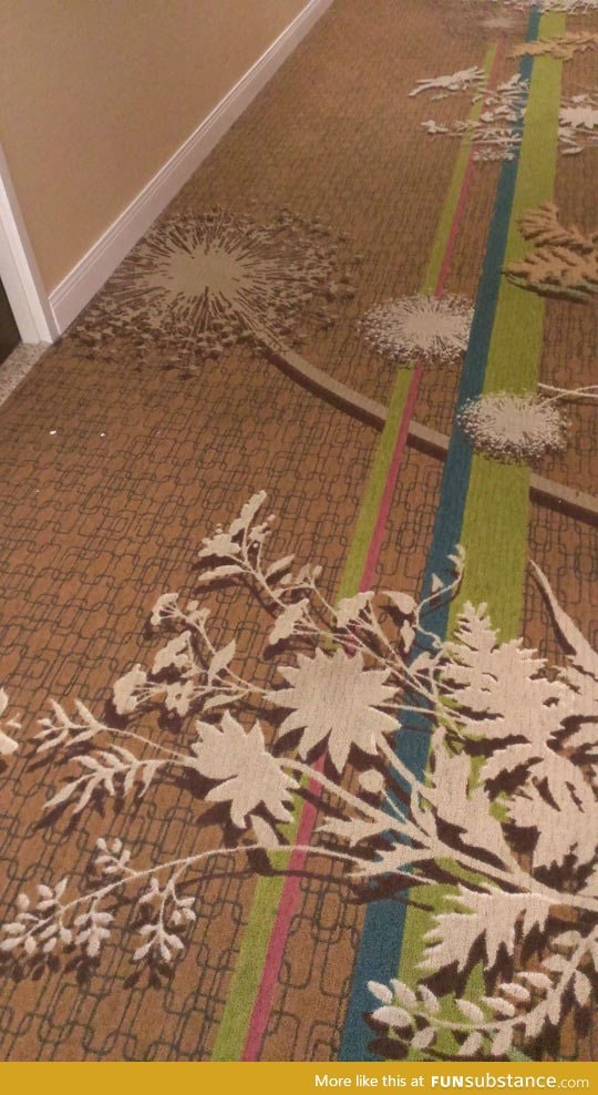 Hotel carpet with shadow effect