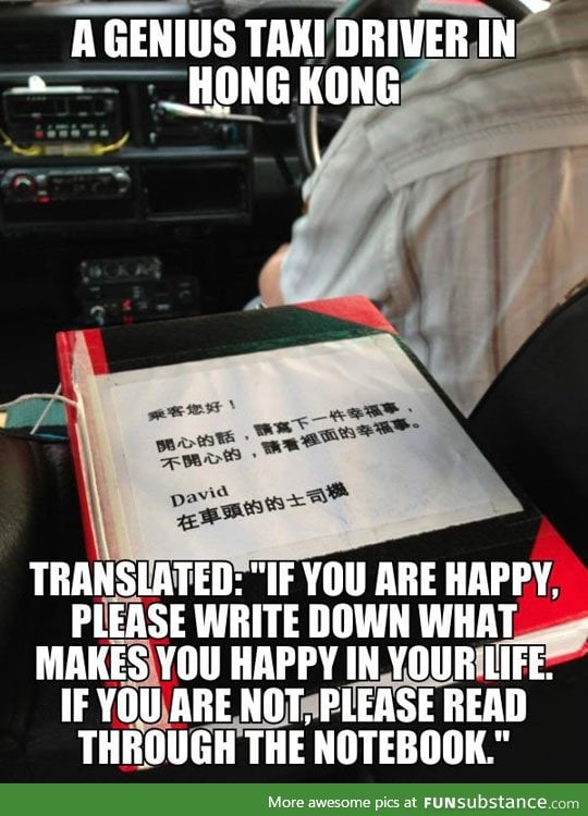 A genius taxi driver in hong kong