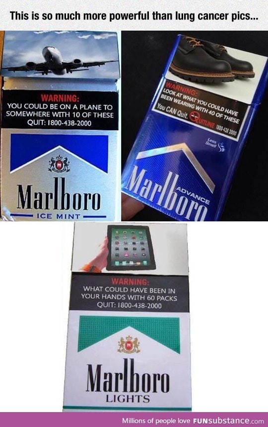 They should start using new strategies for cigarette boxes