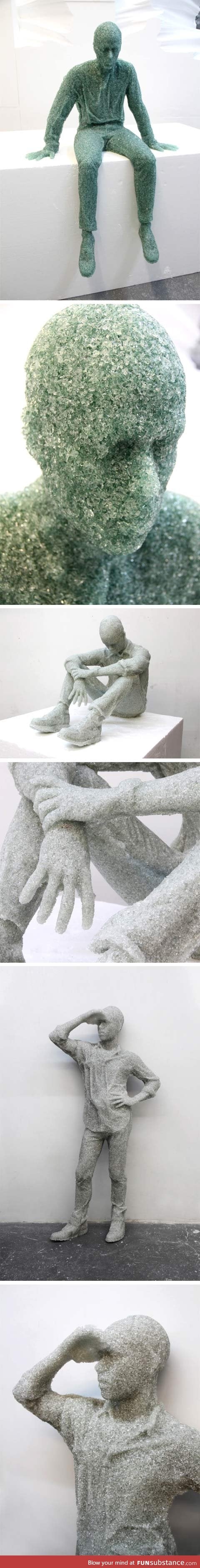 Shattered Glass Sculptures by Daniel Arsham