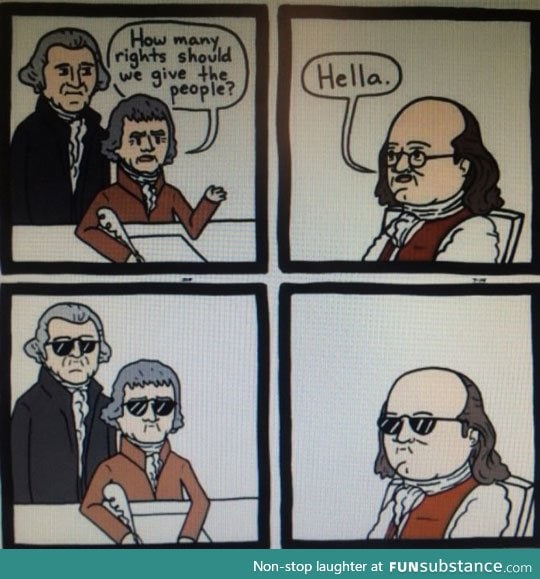 The founding fathers' coolness