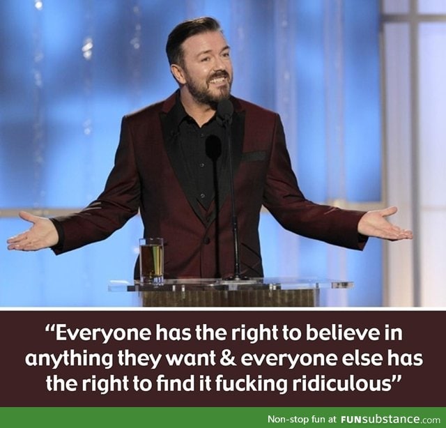 I love Ricky Gervais