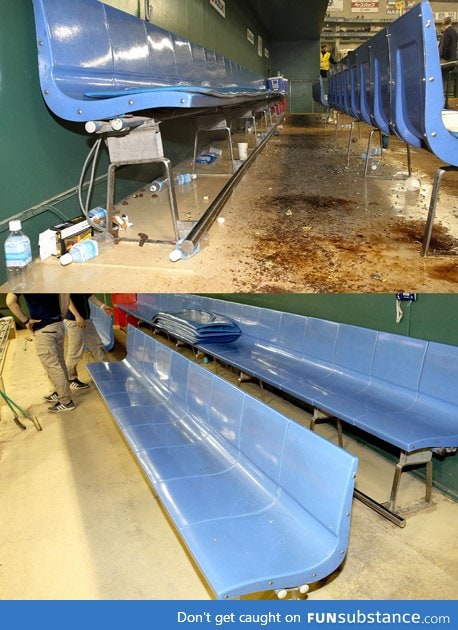 US baseball all stars are in Japan for an exhibition series. Top photo is the US bench