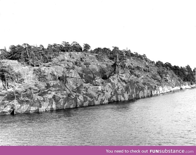 A camouflaged Swedish Navy ship