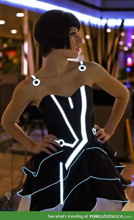 Epic Tron prom dress