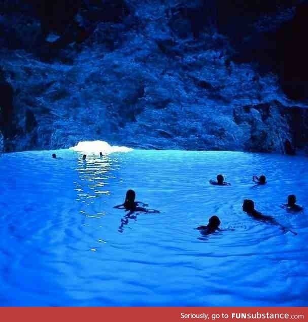 Blue Cave in Greece