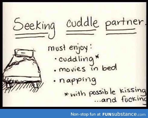 Seeking cuddle partner