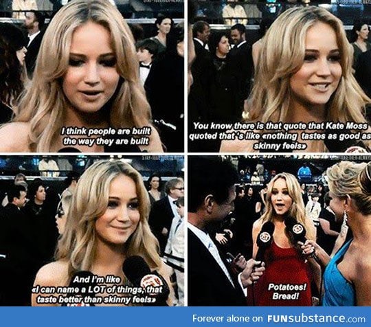 Jennifer Lawrence on what taste good