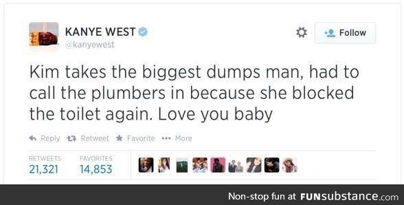 Kanye has no chill