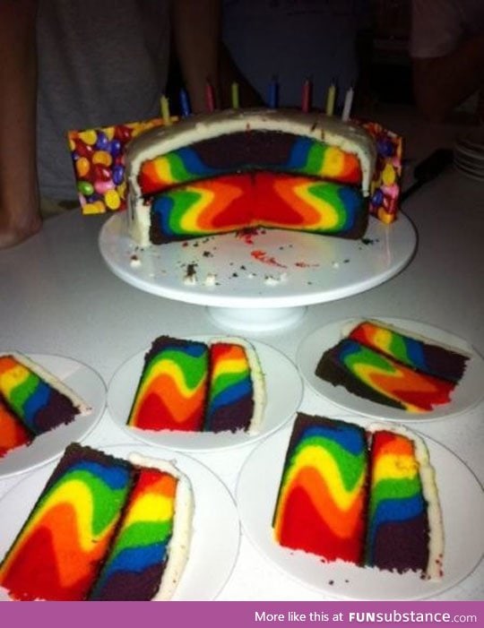 Amazing rainbow cake