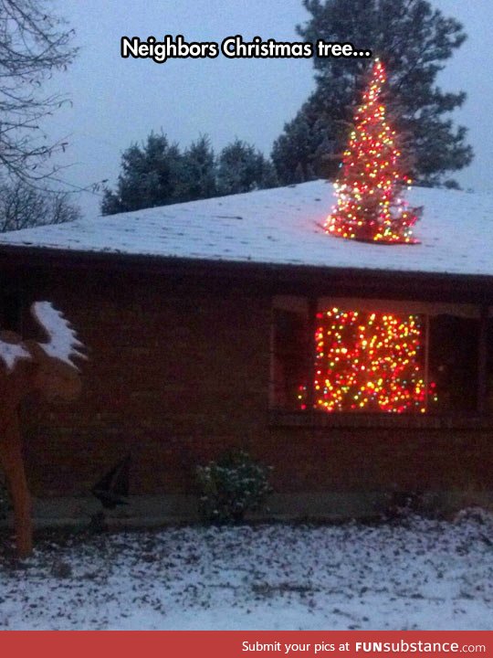 A giant christmas tree