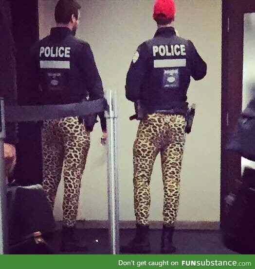 Police in Montreal are protesting job concerns by not wearing their work pants