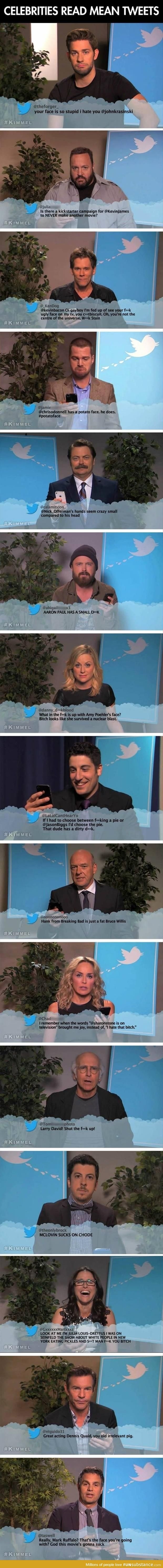 Celebs read mean tweets