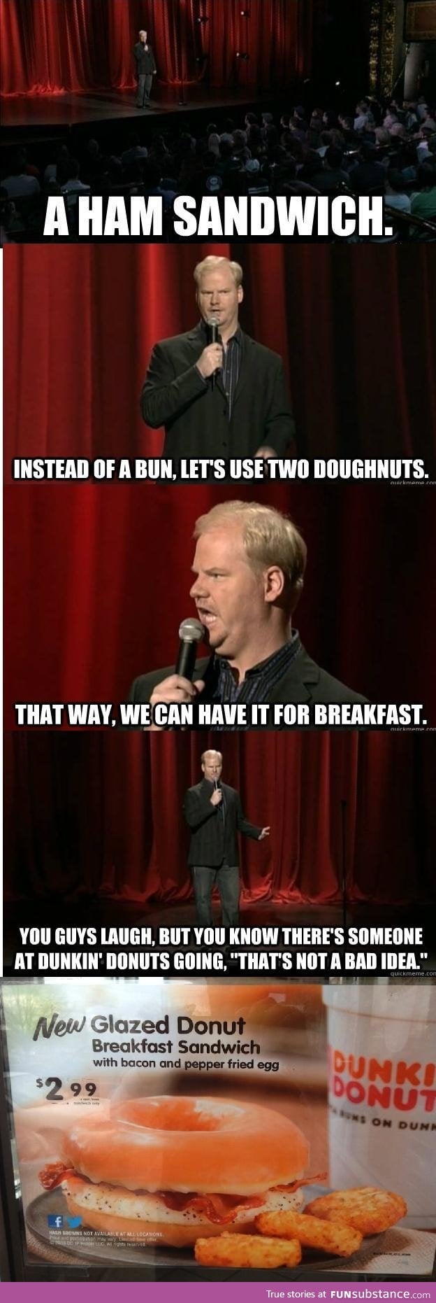 Jim Gaffigan near perfectly predicts the future of food