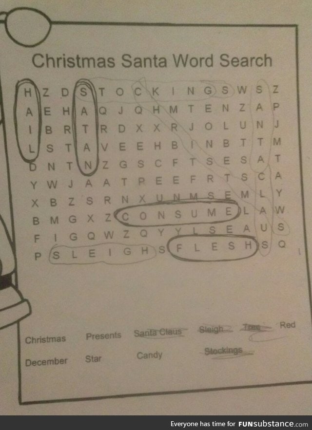 Christmas wordsearch