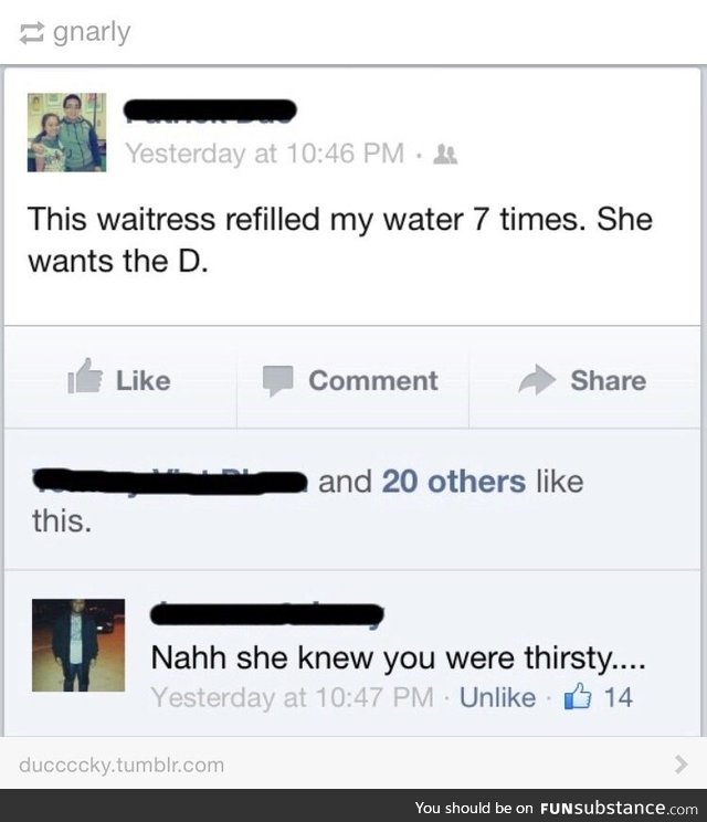 The waitress