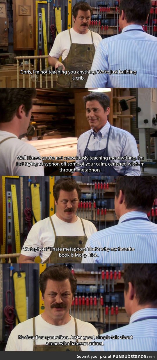 Ron Swanson Doesn't Like Metaphors