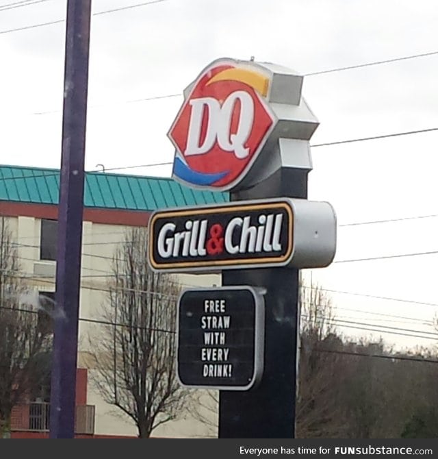 Saw this beauty of a sign today at dairy queen