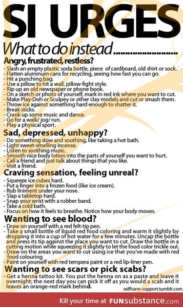 alternatives to self-harm