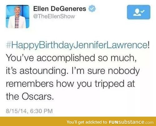 Ellen's tweets are the best!