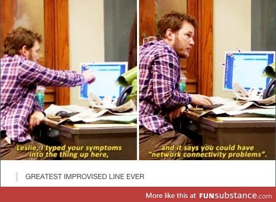 Greatest improvised line ever