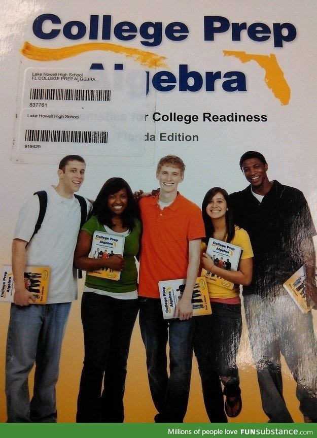 They're holding the textbook they're appearing on