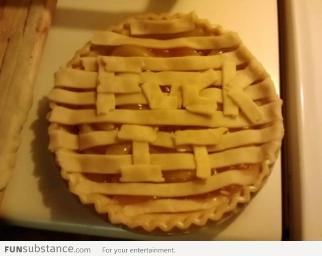 Tried to decorate an apple pie