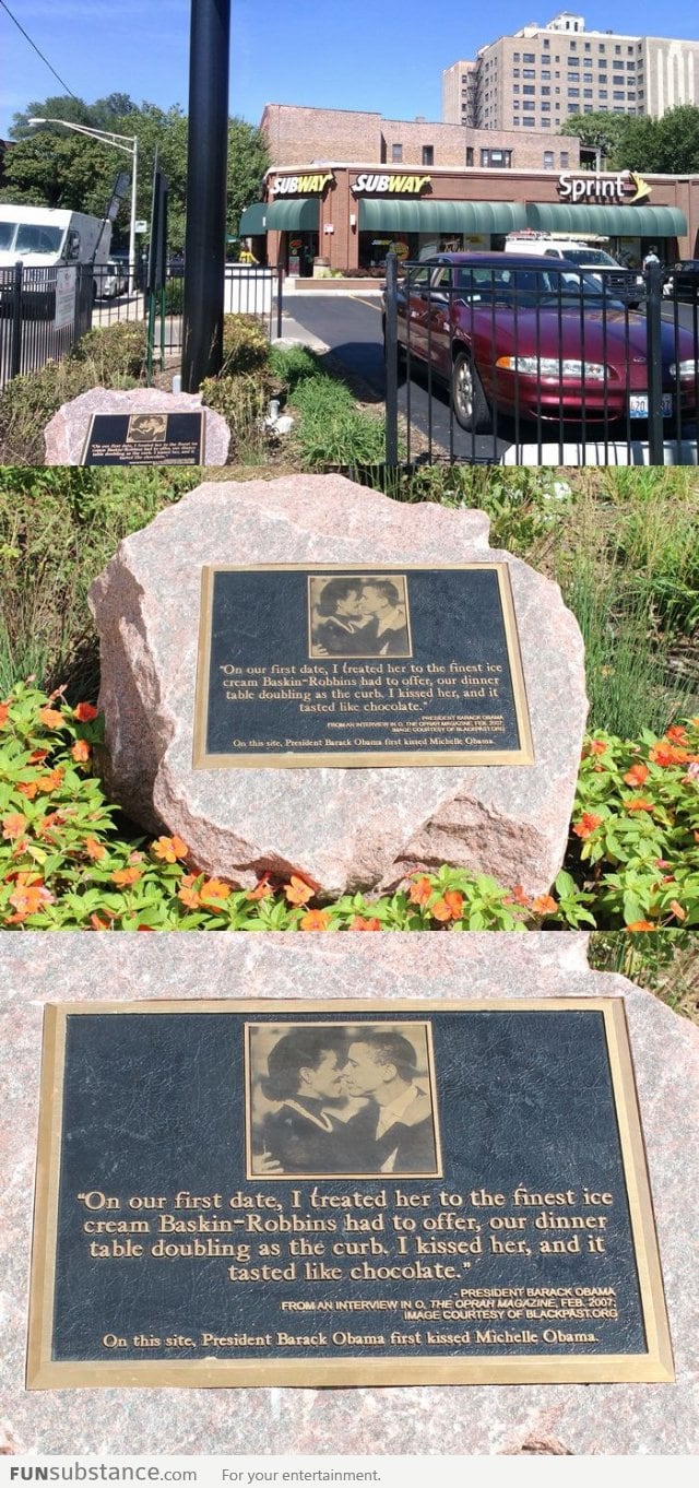 President Obama First Kiss Monument