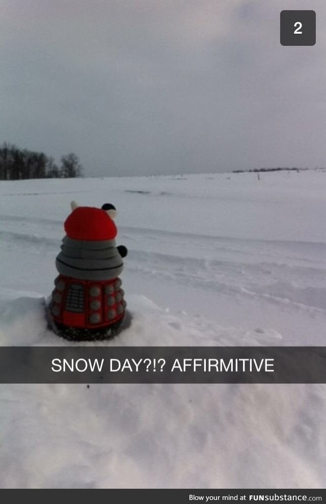 Even Daleks enjoy Snow Days