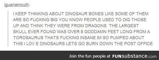 DINOSAURS B*TCH.