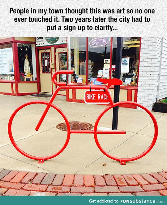 Misunderstood bike rack