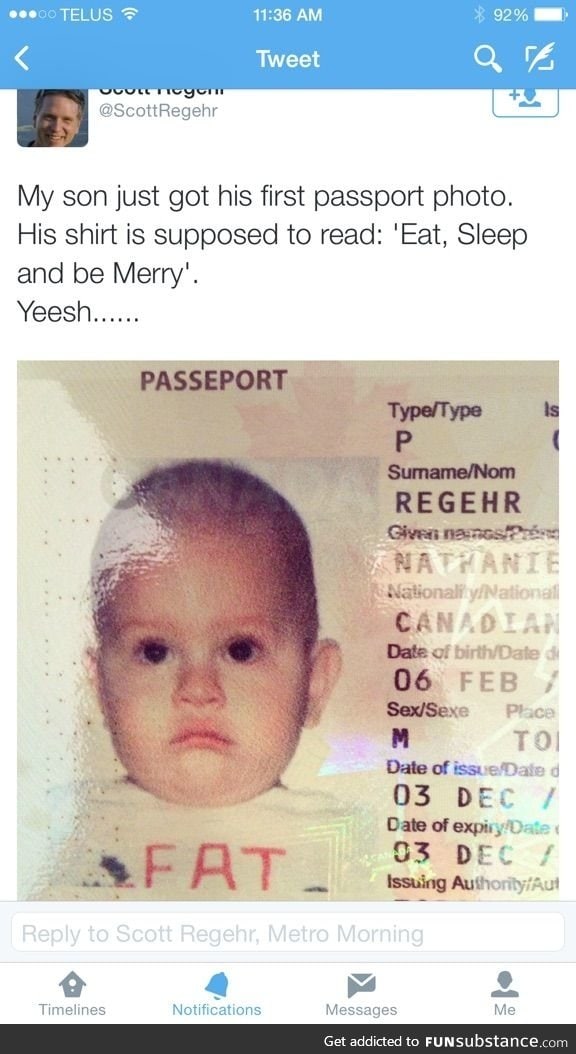 Unfortunate passport photo